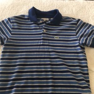 Boy’s Lacoste blue stripe polo
